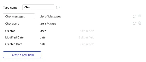 Chat com mensagens e usuários