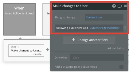 Bubble News Aggregator Publisher Following Workflow Example