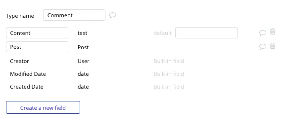 Comentários vinculados a posts