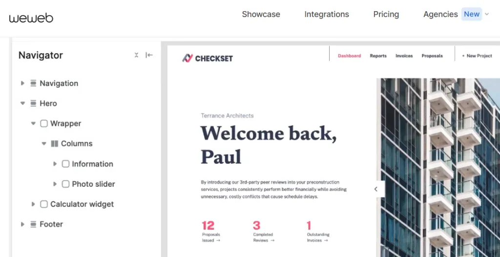 Integração entre Figma e WeWeb.