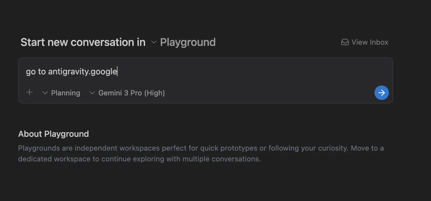 Prompt no playground