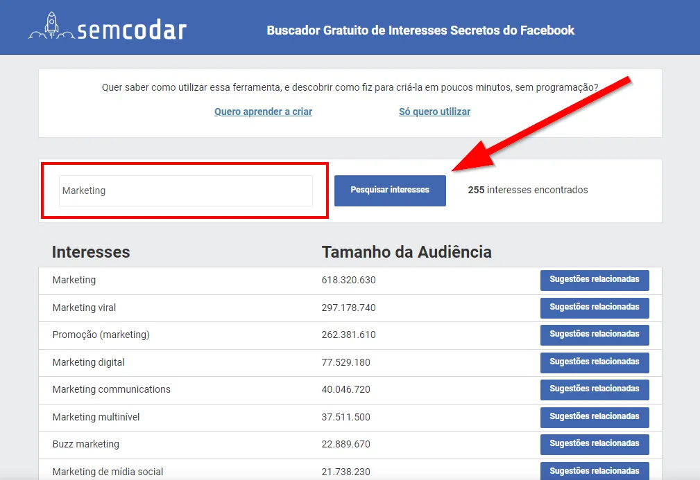 Imagem do Buscador de Interesses - tela 49