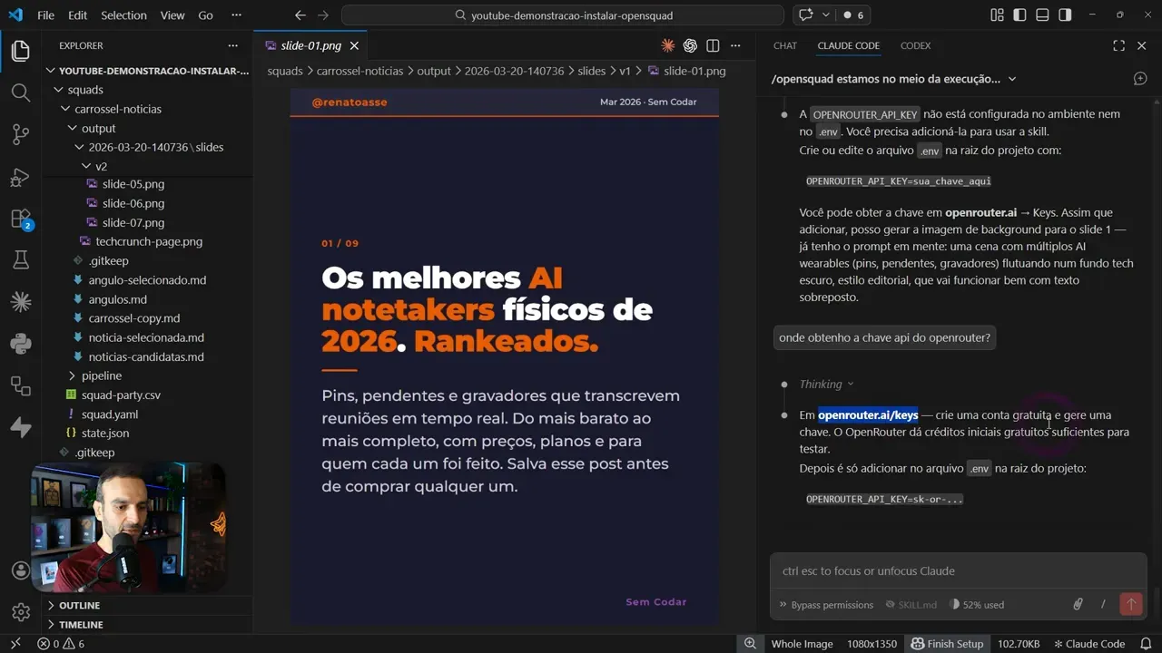 Configuração do arquivo .env no VS Code