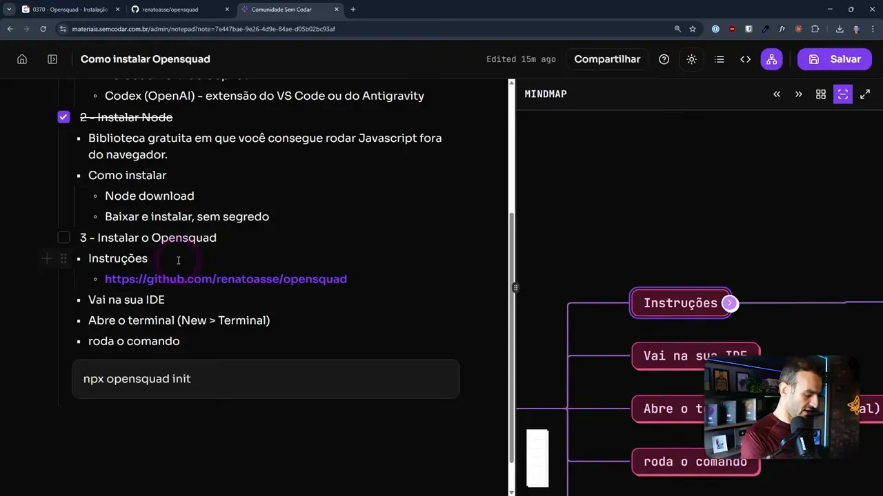 Comando de inicialização