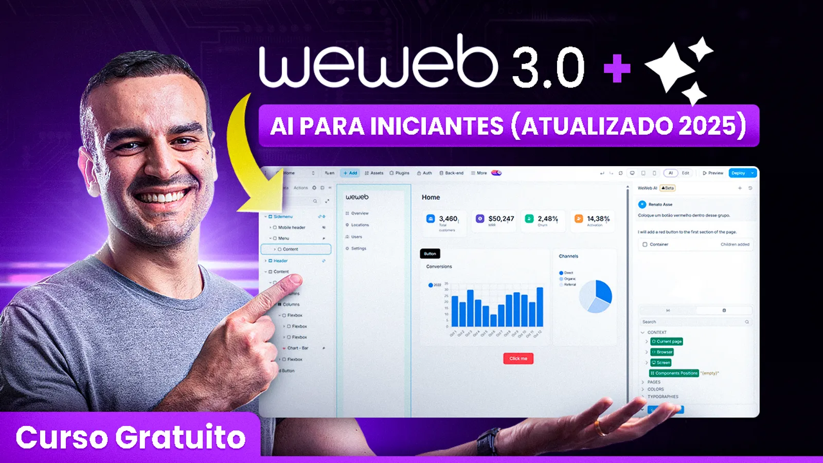 WeWeb 3.0 + IA – CURSO GRATUITO PARA INICIANTES (2025)