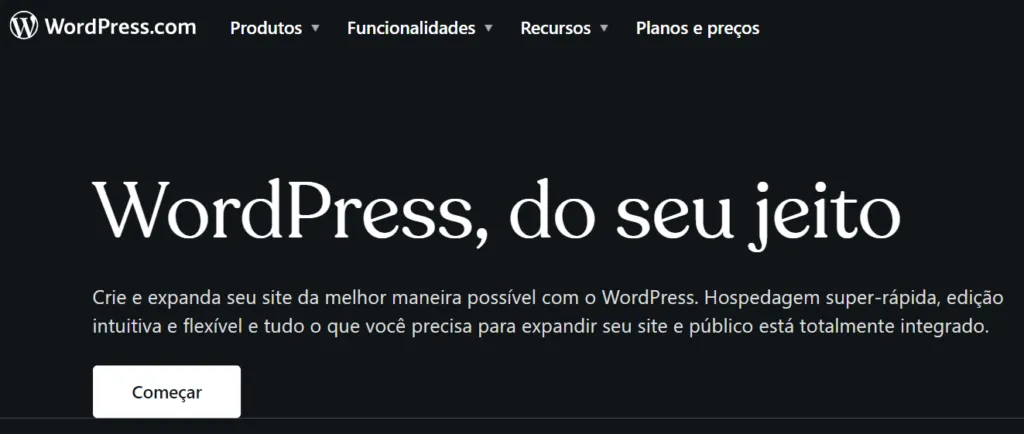 WordPress: Sistema de Gerenciamento de Conteúdo.